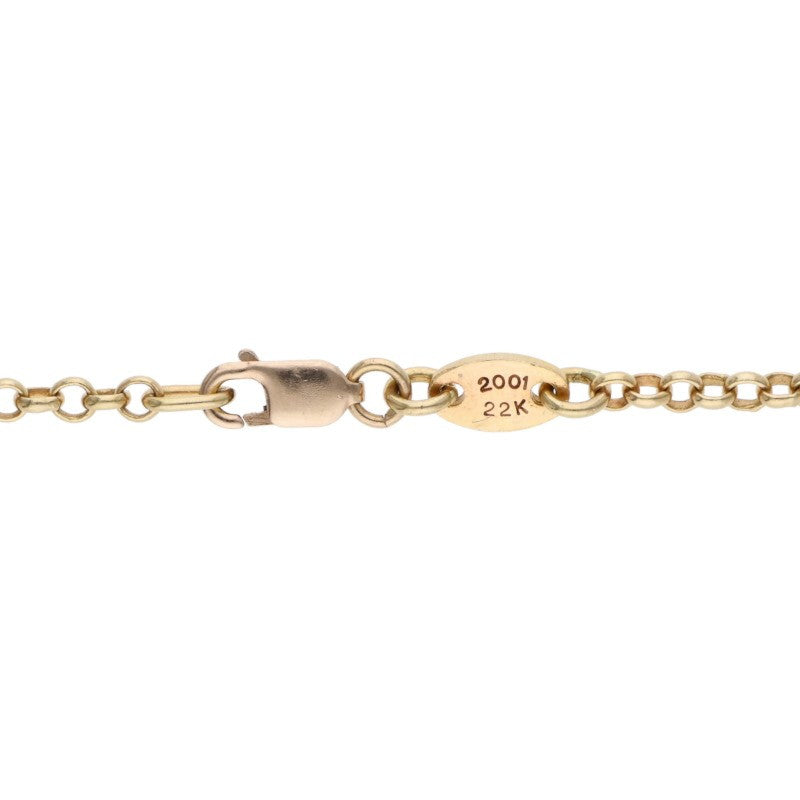 Chrome Hearts 22K Roll Chain 18 Gold Necklace Size ONE SIZE
