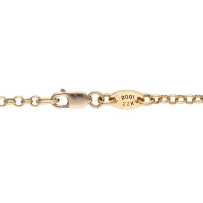 Chrome Hearts 22K Roll Chain 18 Gold Necklace Size ONE SIZE