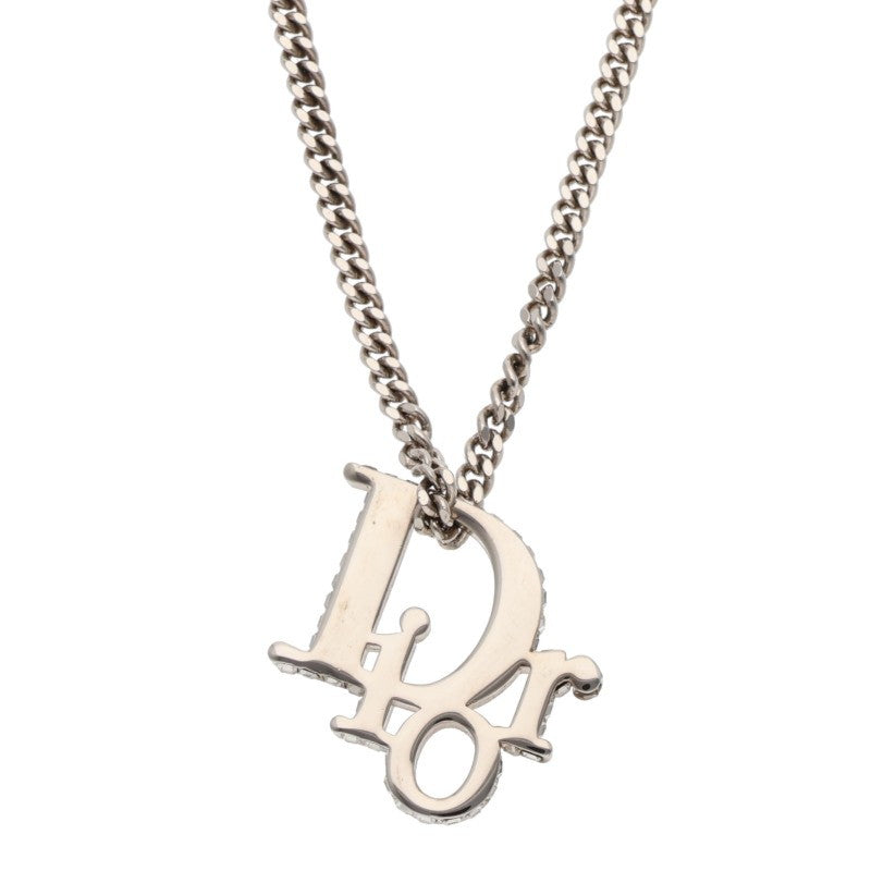 DIOR Rhinestone Oblique Logo Necklace Size ONE SIZE