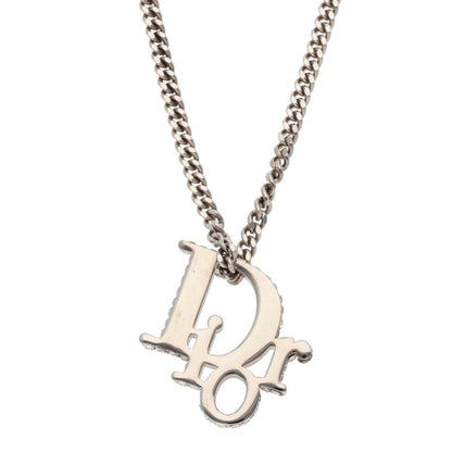 DIOR Rhinestone Oblique Logo Necklace Size ONE SIZE