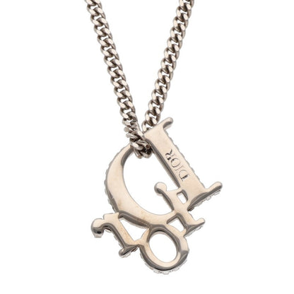 DIOR Rhinestone Oblique Logo Necklace Size ONE SIZE