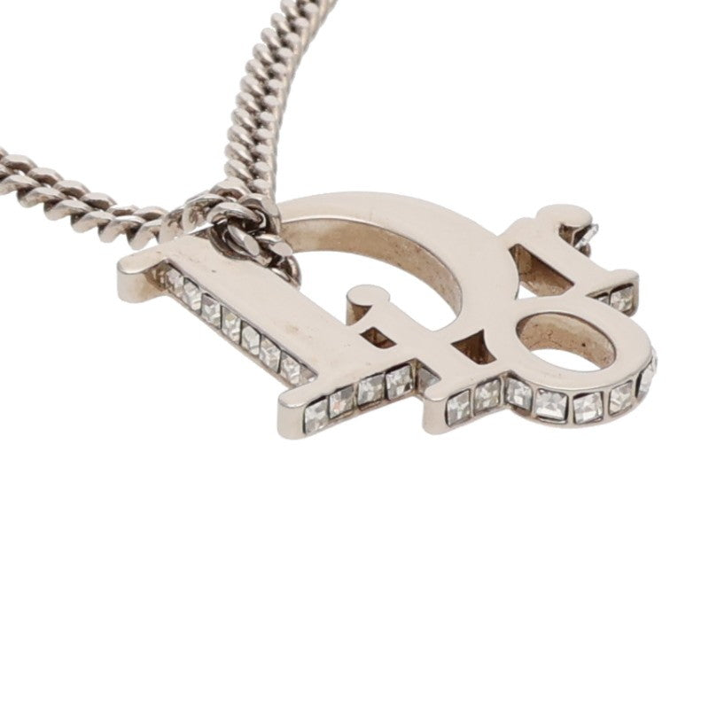 DIOR Rhinestone Oblique Logo Necklace Size ONE SIZE