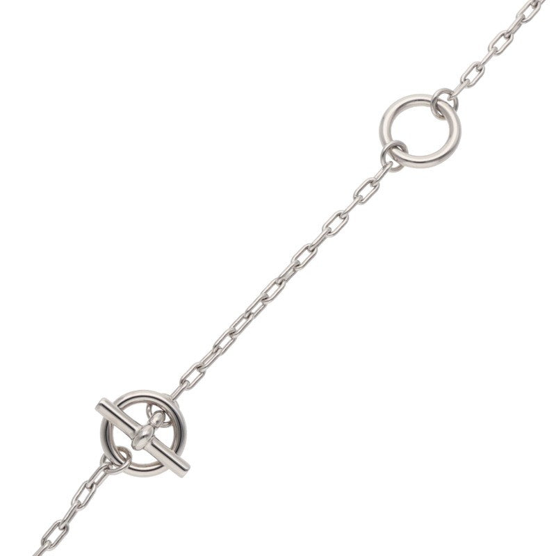 HERMES Navigator Silver Charm Necklace Size ONE SIZE