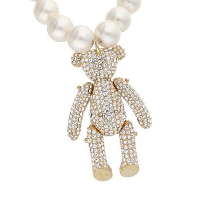 AMBUSH 925 Pave Big Teddy Bear Necklace Size ONE SIZE