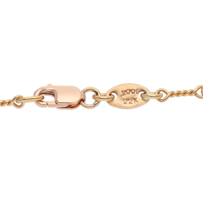 Chrome Hearts 22K Twist Chain 18 Gold Necklace