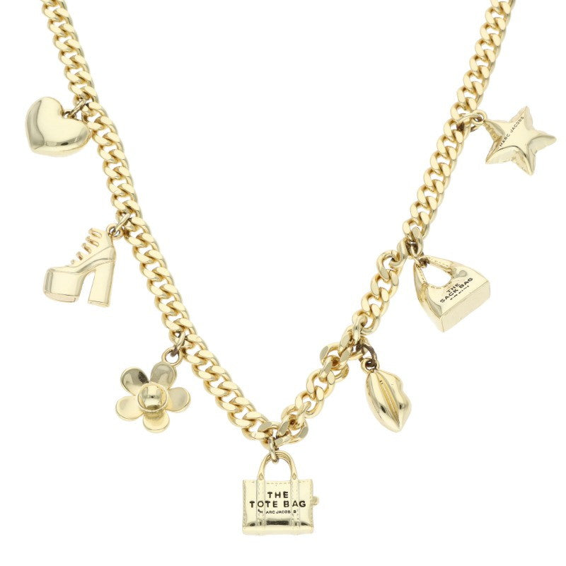 MARC JACOBS Gold Multi Charm Chain Necklace Size ONE SIZE