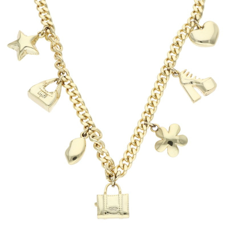 MARC JACOBS Gold Multi Charm Chain Necklace Size ONE SIZE