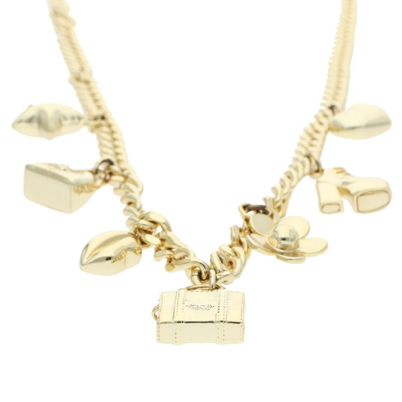 MARC JACOBS Gold Multi Charm Chain Necklace Size ONE SIZE