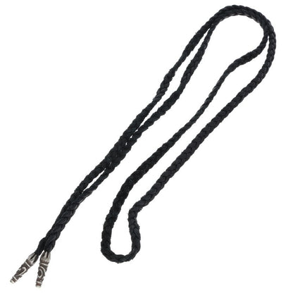 Chrome Hearts Scroll Leather Braid Silver Nklc Size ONE SIZE