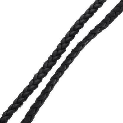 Chrome Hearts Scroll Leather Braid Silver Nklc Size ONE SIZE