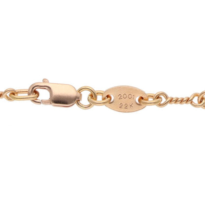 Chrome Hearts 22K Yellow Gold Twist Chain 18" Size ONE SIZE