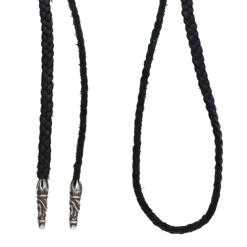 Chrome Hearts Black Leather Scroll Braid Size ONE SIZE