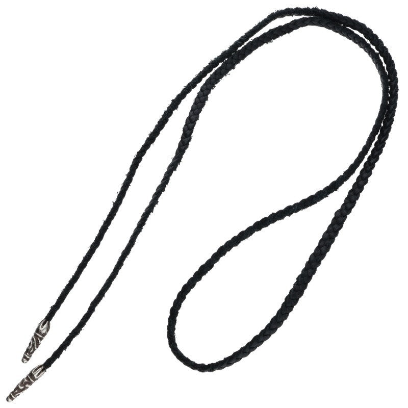 Chrome Hearts Black Leather Scroll Braid Size ONE SIZE