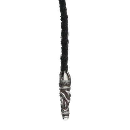 Chrome Hearts Black Leather Scroll Braid Size ONE SIZE