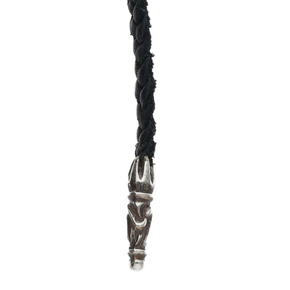 Chrome Hearts Black Leather Scroll Braid Size ONE SIZE