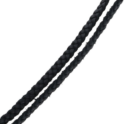 Chrome Hearts Black Leather Scroll Braid Size ONE SIZE