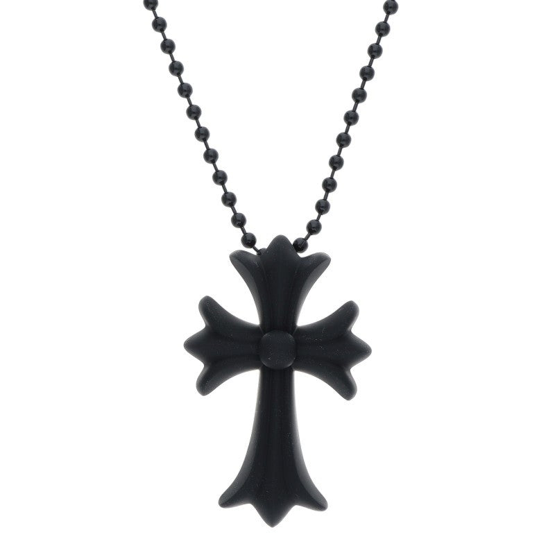 Chrome Hearts Black Rubber Small CH Cross Size ONE SIZE