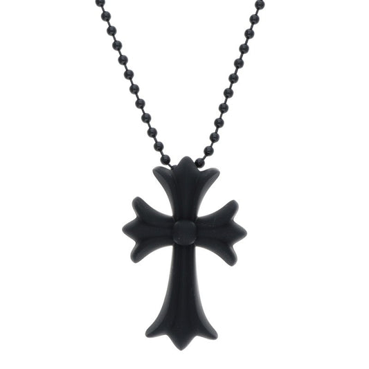 Chrome Hearts Black Rubber Small CH Cross Size ONE SIZE