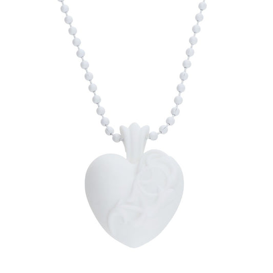 Chrome Hearts White Rubber Heart Necklace Size ONE SIZE