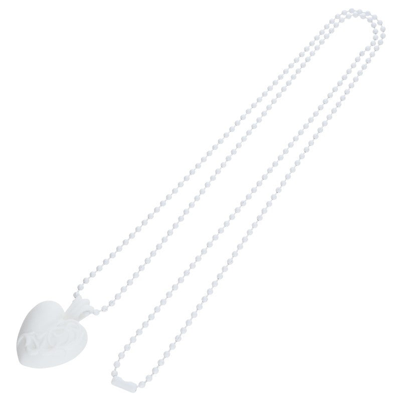 Chrome Hearts White Rubber Heart Necklace Size ONE SIZE