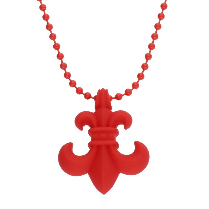 Chrome Hearts Red Rubber BS Fleur Necklace Size ONE SIZE