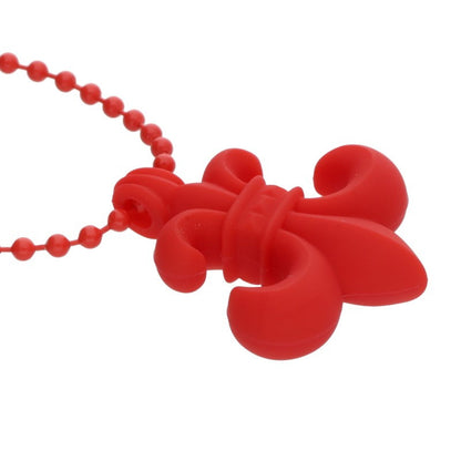 Chrome Hearts Red Rubber BS Fleur Necklace Size ONE SIZE