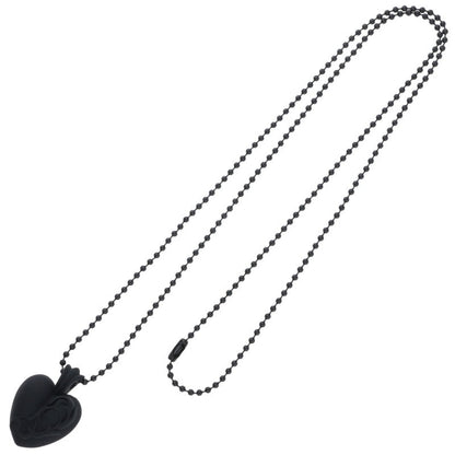 Chrome Hearts Black Rubber Heart Necklace Size ONE SIZE