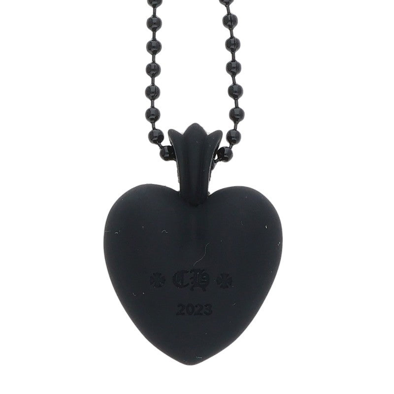 Chrome Hearts Black Rubber Heart Necklace Size ONE SIZE