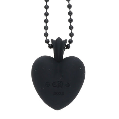 Chrome Hearts Black Rubber Heart Necklace Size ONE SIZE