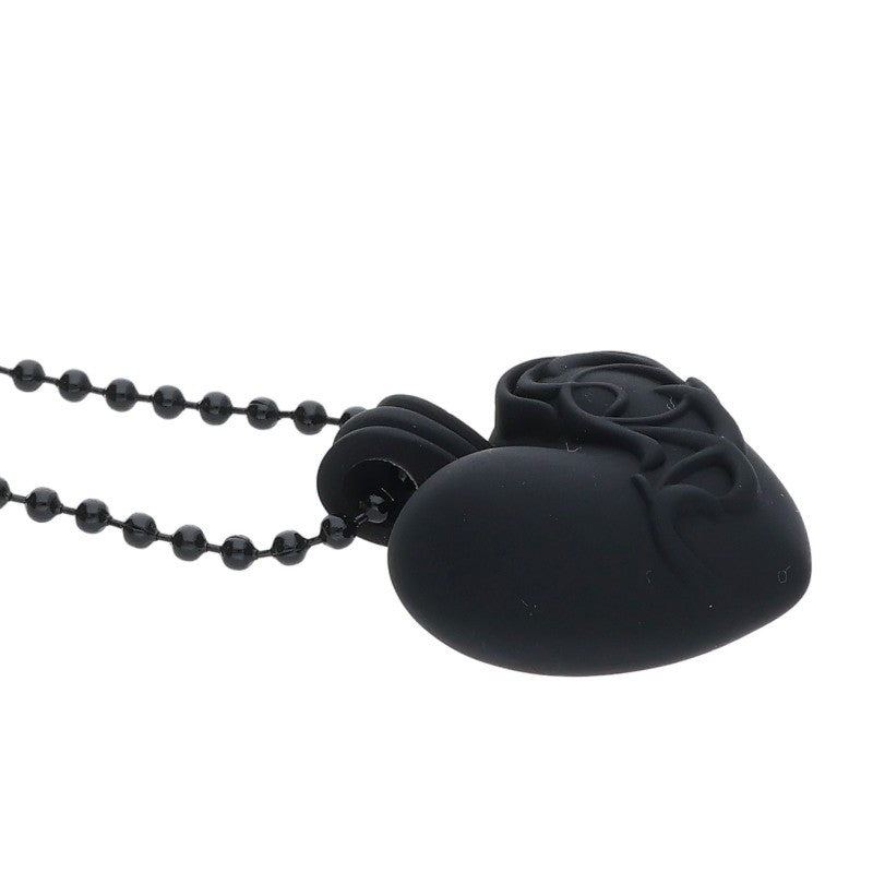 Chrome Hearts Black Rubber Heart Necklace Size ONE SIZE