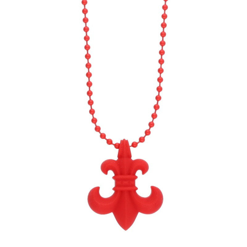 Chrome Hearts Red Rubber BS Fleur Necklace Size ONE SIZE