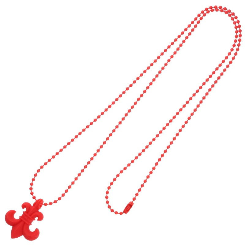 Chrome Hearts Red Rubber BS Fleur Necklace Size ONE SIZE