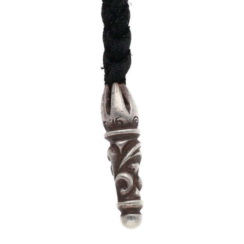 Chrome Hearts Black/Silver Scroll Leather Size ONE SIZE