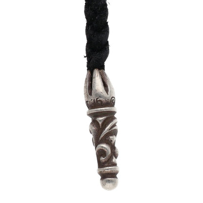 Chrome Hearts Black/Silver Scroll Leather Size ONE SIZE