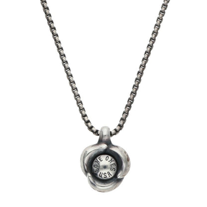 LONEONES Silver Flow Pendant KF Chain Necklace Size 18INCH