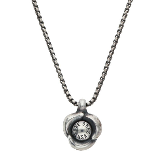 LONEONES Silver Flow Pendant KF Chain Necklace Size 18INCH