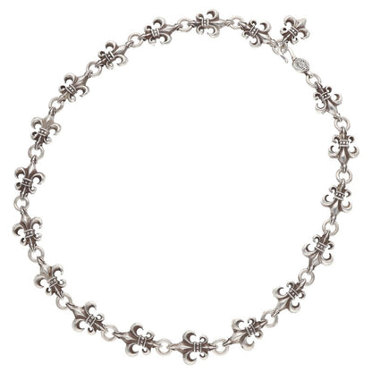 Chrome Hearts Cutout BS Fleur Silver Necklace Size ONE SIZE