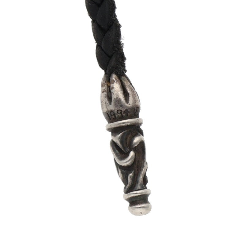 Chrome Hearts Scroll Leather Braid Necklace Size ONE SIZE
