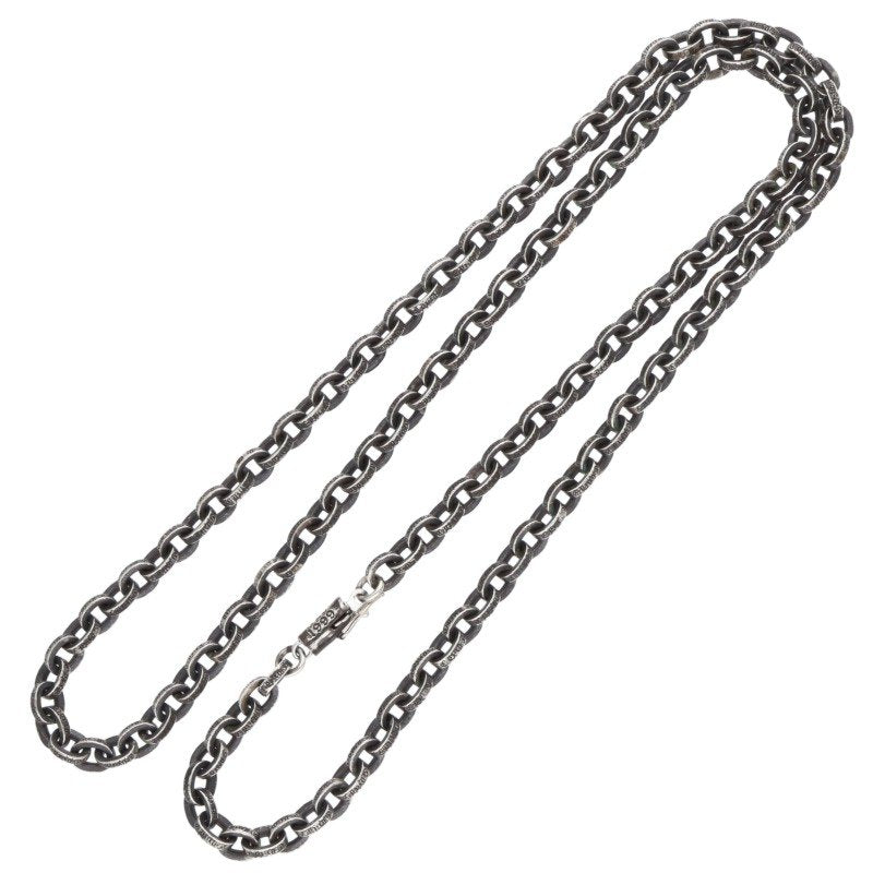 Chrome Hearts 925 Silver Paper Chain Necklace Size 24INCH