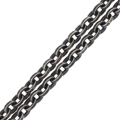 Chrome Hearts 925 Silver Paper Chain Necklace Size 24INCH