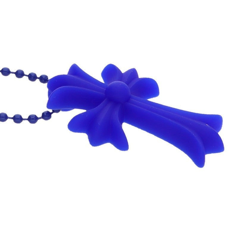 Chrome Hearts Rubber Small CH Cross Necklace Size ONE SIZE