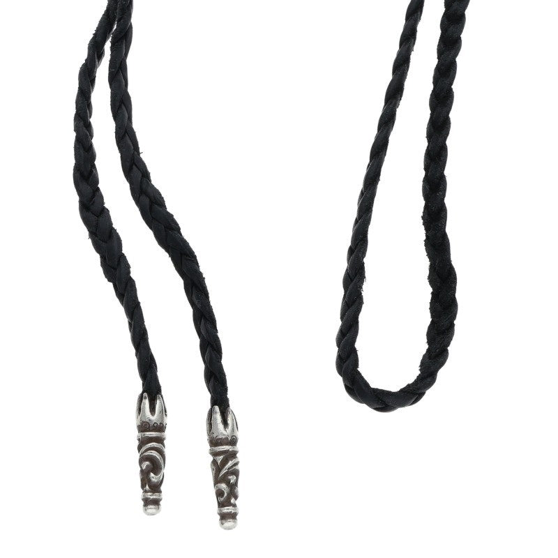 Chrome Hearts Scroll Leather Braid Silver Size ONE SIZE