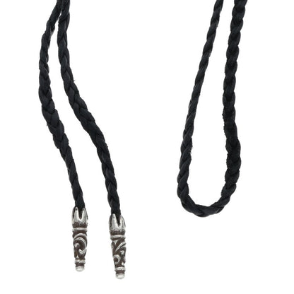 Chrome Hearts Scroll Leather Braid Silver Size ONE SIZE
