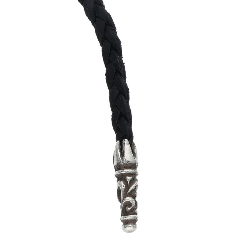 Chrome Hearts Scroll Leather Braid Silver Size ONE SIZE