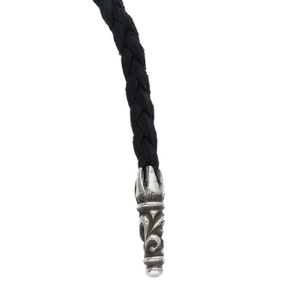 Chrome Hearts Scroll Leather Braid Silver Size ONE SIZE