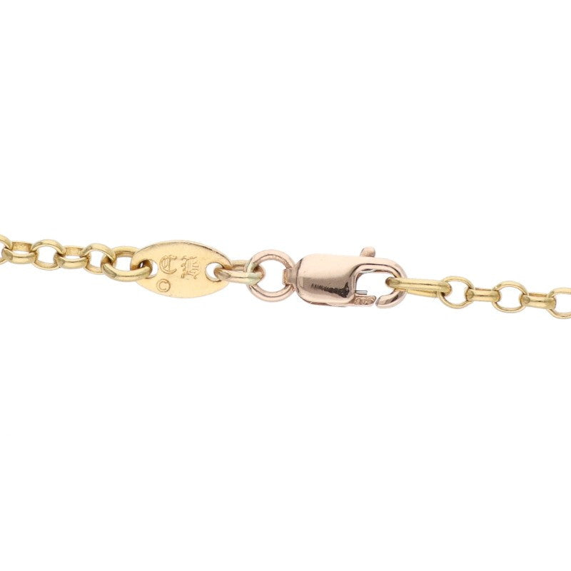 Chrome Hearts 22K Roll Chain Gold Necklace Size 18INCH