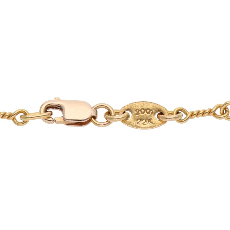 Chrome Hearts 22K Yellow Gold Chain Necklace Size 18INCH