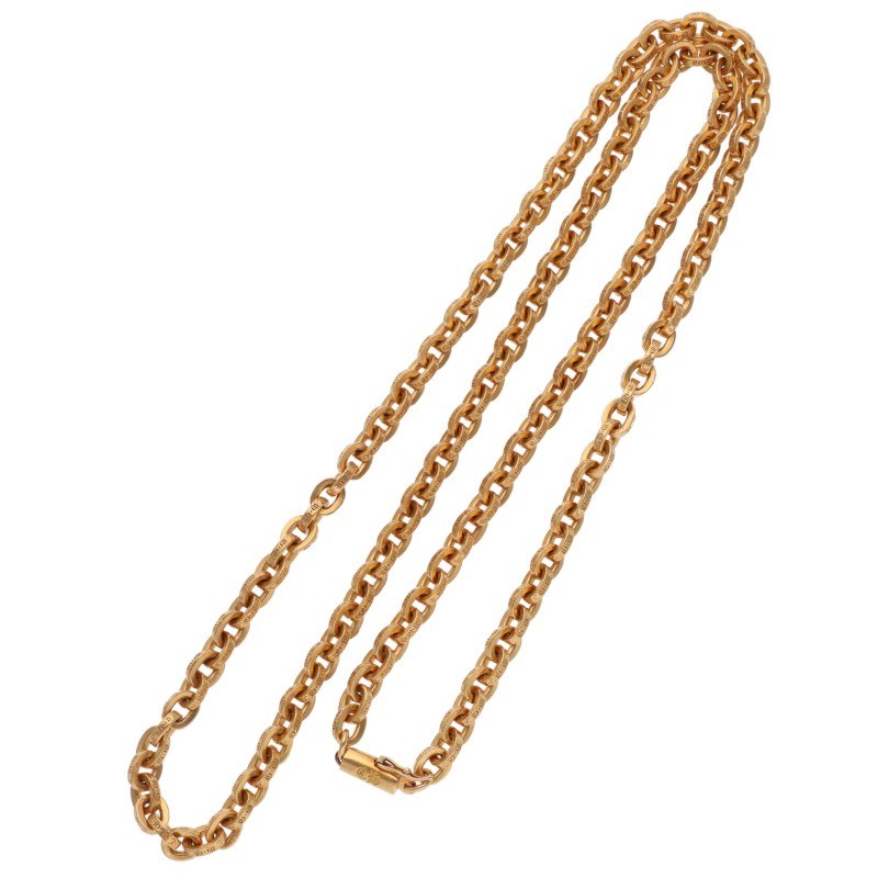 Chrome Hearts 22K Paper Chain 24 Gold Necklace Size ONE SIZE