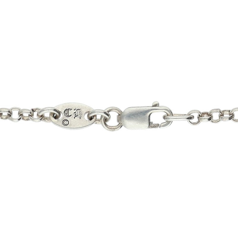 Chrome Hearts 925 Silver Cross Chain Necklace Size 18INCH