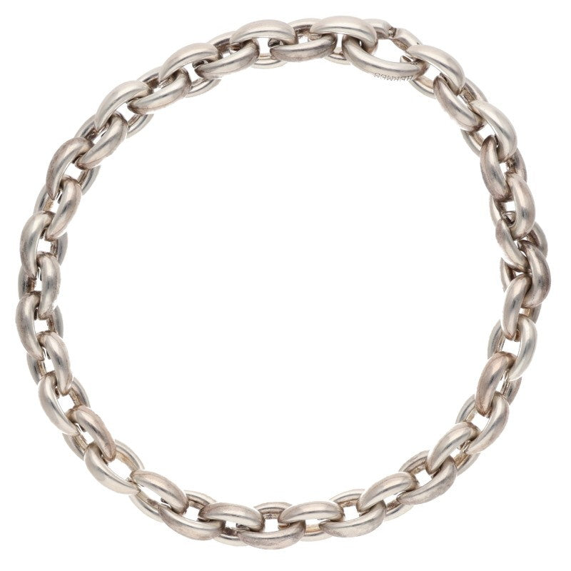 HERMES Acrobate GM Silver Necklace Size ONE SIZE